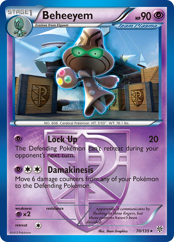 Beheeyem - Plasma Storm - #70 - Pokemon TCG card