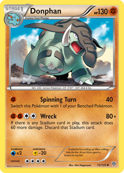 Donphan #72 Donphan - Plasma Storm - #72 - Pokemon TCG card