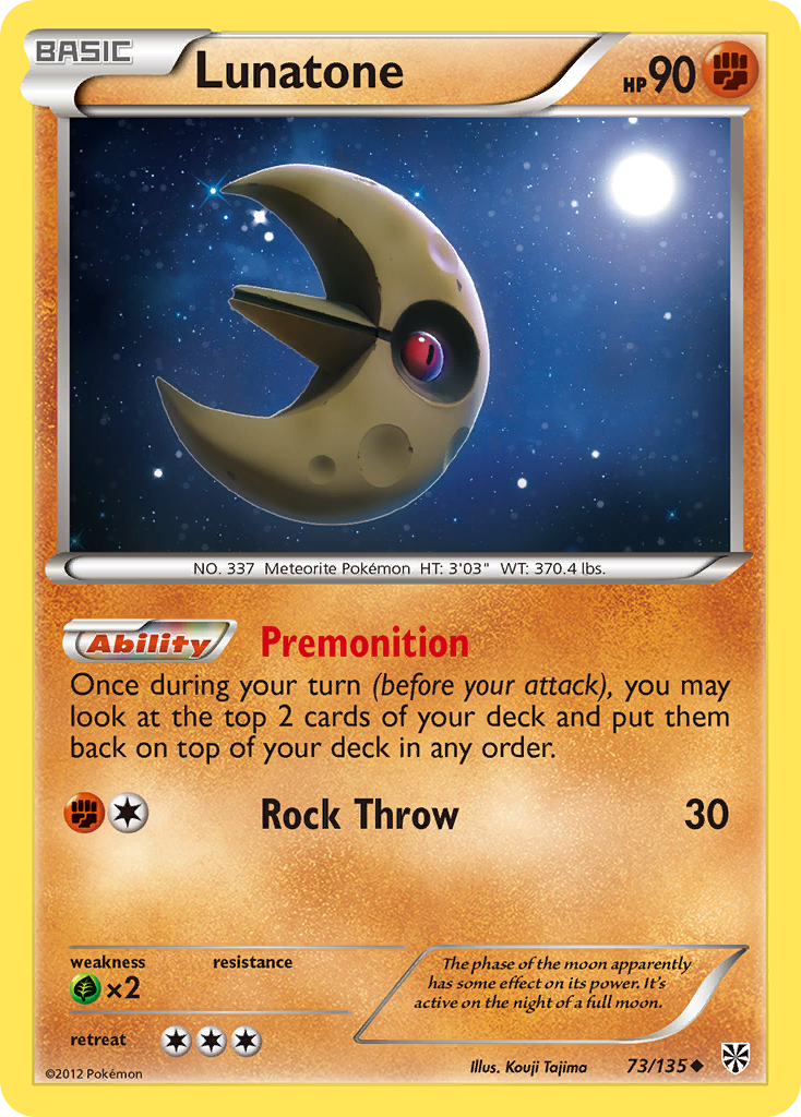 Lunatone - Plasma Storm - #73 - Pokemon TCG card