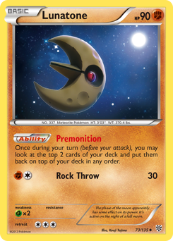 Lunatone #73 Lunatone - Plasma Storm - #73 - Pokemon TCG card