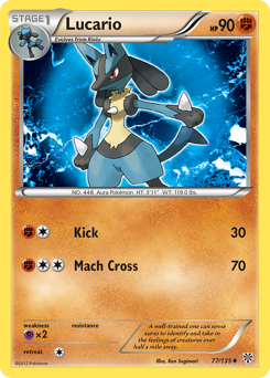 Lucario #77 Lucario - Plasma Storm - #77 - Pokemon TCG card