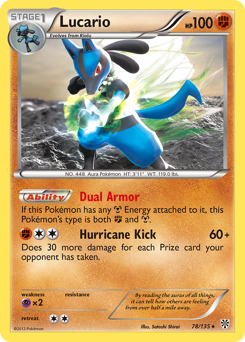 Lucario #78 Lucario - Plasma Storm - #78 - Pokemon TCG card