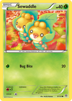 Sewaddle - Plasma Storm - #8 - Pokemon TCG card