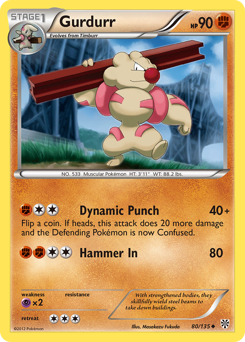 Gurdurr #80 Gurdurr - Plasma Storm - #80 - Pokemon TCG card