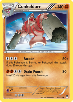 Conkeldurr #81 Conkeldurr - Plasma Storm - #81 - Pokemon TCG card