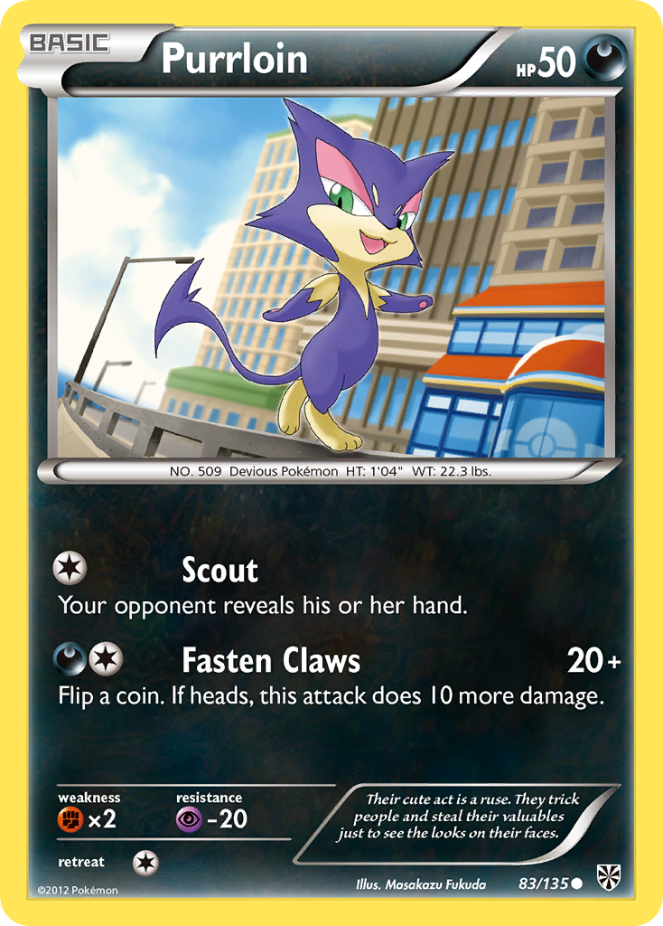 Purrloin - Plasma Storm - #83 - Pokemon TCG card