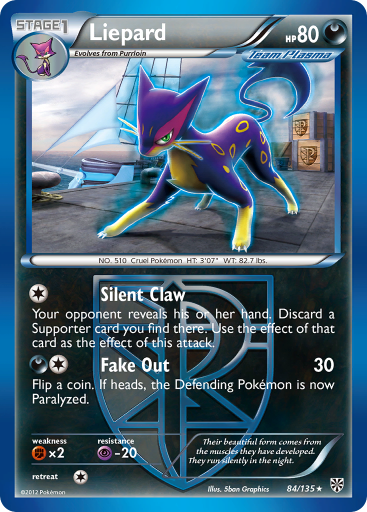 Liepard - Plasma Storm - #84 - Pokemon TCG card