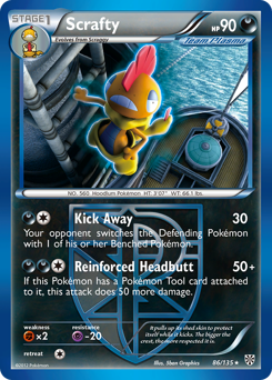Scrafty #86 Scrafty - Plasma Storm - #86 - Pokemon TCG card