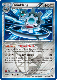 Klinklang #90 Klinklang - Plasma Storm - #90 - Pokemon TCG card