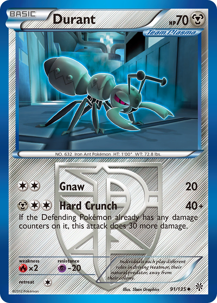 Durant - Plasma Storm - #91 - Pokemon TCG card
