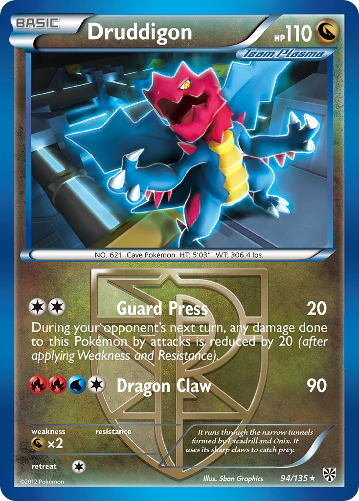 Druddigon - Plasma Storm - #94 - Pokemon TCG card