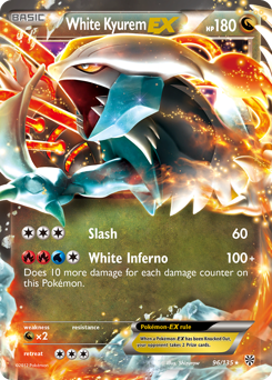 White Kyurem-EX - Plasma Storm - #96 - Pokemon TCG card