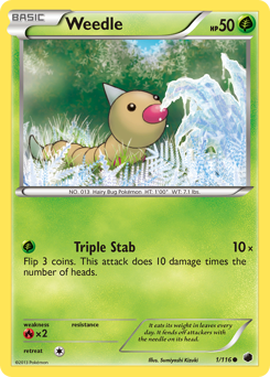 Weedle - Plasma Freeze - #1 - Pokemon TCG card