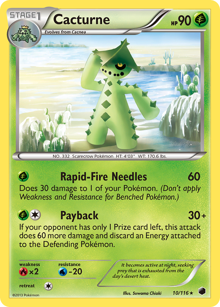 Cacturne - Plasma Freeze - #10 - Pokemon TCG card