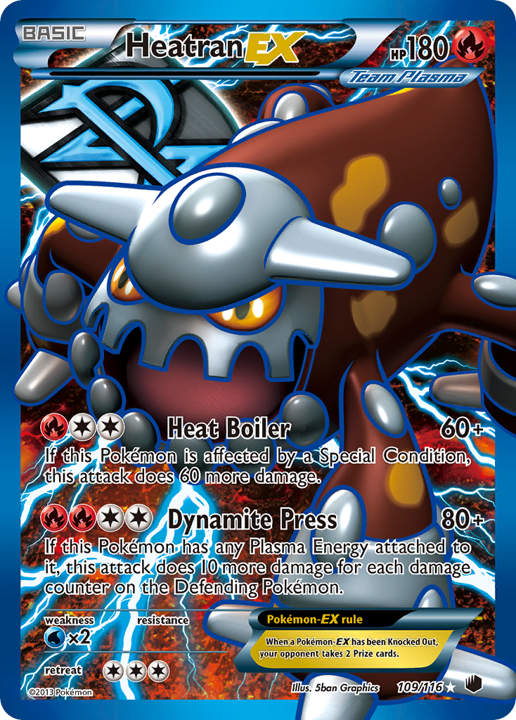 Heatran-EX - Plasma Freeze - #109 - Pokemon TCG card