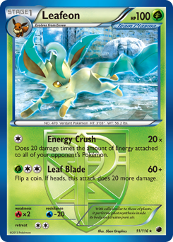 Leafeon #11 Leafeon - Plasma Freeze - #11 - Pokemon TCG card