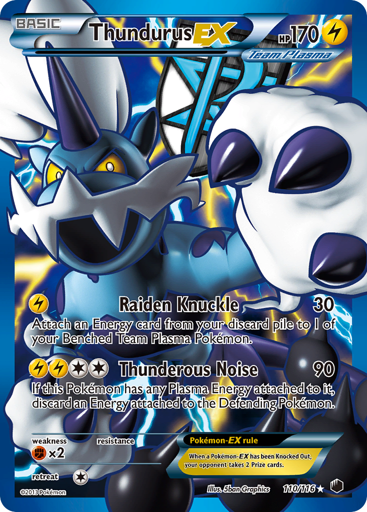 Thundurus-EX - Plasma Freeze - #110 - Pokemon TCG card