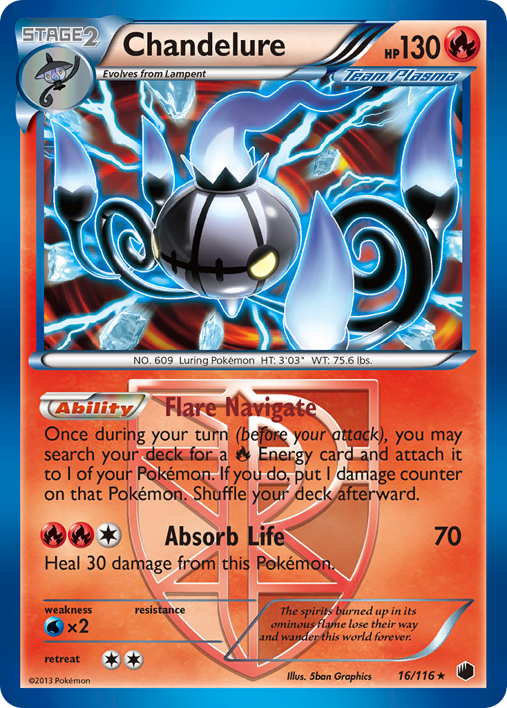 Chandelure - Plasma Freeze - #16 - Pokemon TCG card