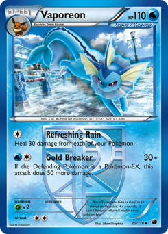 Vaporeon #20 Vaporeon - Plasma Freeze - #20 - Pokemon TCG card