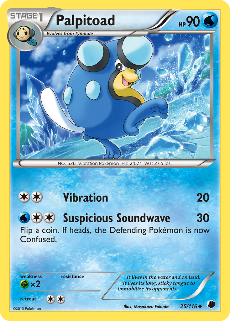 Palpitoad - Plasma Freeze - #25 - Pokemon TCG card