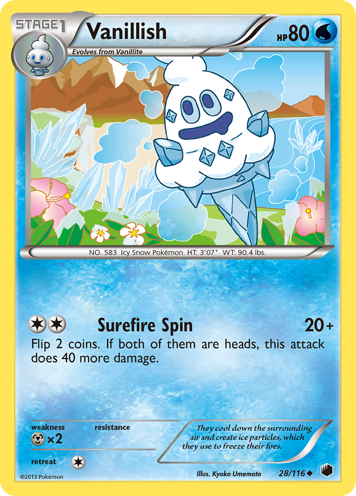 Vanillish - Plasma Freeze - #28 - Pokemon TCG card