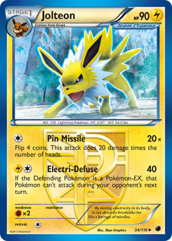 Jolteon #34 Jolteon - Plasma Freeze - #34 - Pokemon TCG card