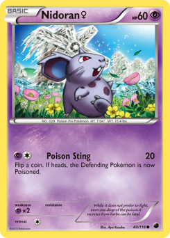 Nidoran ♀ #40 Nidoran ♀ - Plasma Freeze - #40 - Pokemon TCG card