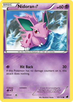 Nidoran ♂ #43 Nidoran ♂ - Plasma Freeze - #43 - Pokemon TCG card