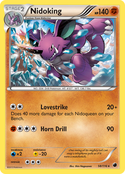 Nidoking - Plasma Freeze - #58 - Pokemon TCG card