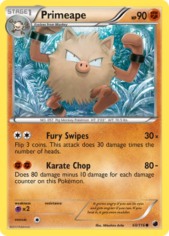 Primeape - Plasma Freeze - #60 - Pokemon TCG card