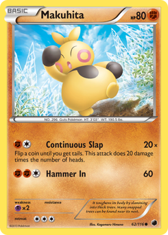 Makuhita #62 Makuhita - Plasma Freeze - #62 - Pokemon TCG card