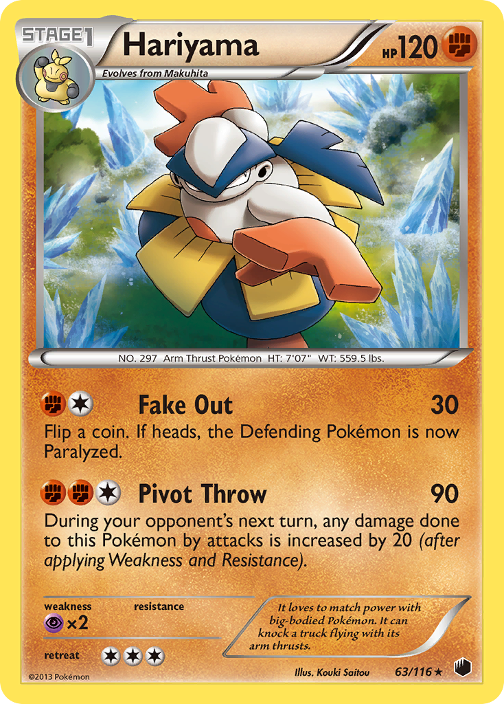 Hariyama - Plasma Freeze - #63 - Pokemon TCG card