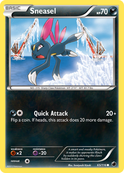 Sneasel #65 Sneasel - Plasma Freeze - #65 - Pokemon TCG card