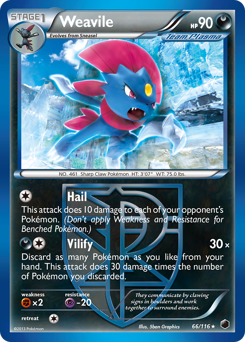 Weavile - Plasma Freeze - #66 - Pokemon TCG card