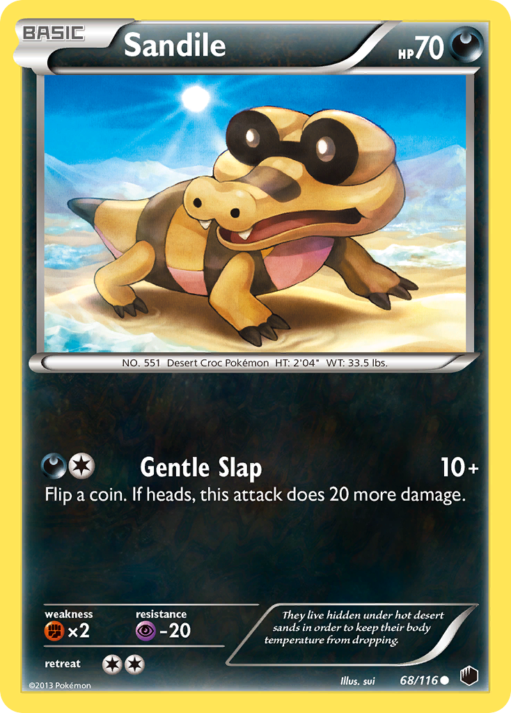 Sandile - Plasma Freeze - #68 - Pokemon TCG card