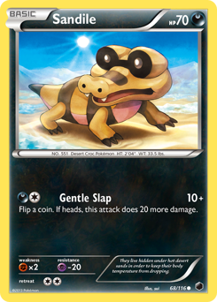 Sandile - Plasma Freeze - #68 - Pokemon TCG card