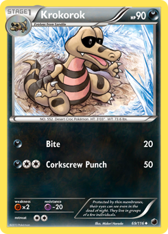 Krokorok #69 Krokorok - Plasma Freeze - #69 - Pokemon TCG card
