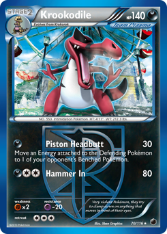 Krookodile #70 Krookodile - Plasma Freeze - #70 - Pokemon TCG card