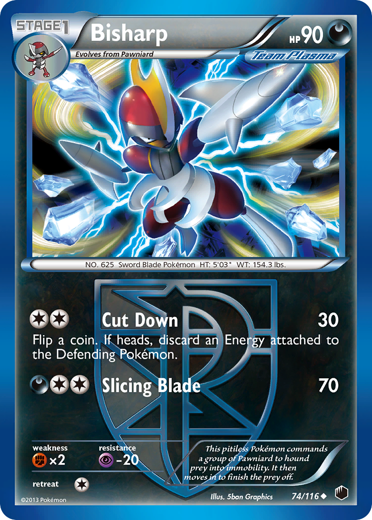 Bisharp - Plasma Freeze - #74 - Pokemon TCG card