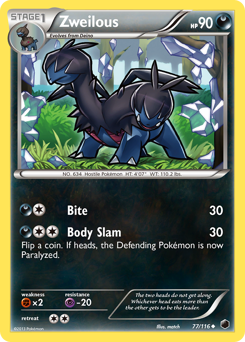Zweilous #77 Zweilous - Plasma Freeze - #77 - Pokemon TCG card