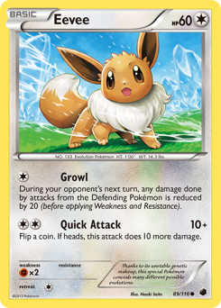 Eevee #89 Eevee - Plasma Freeze - #89 - Pokemon TCG card