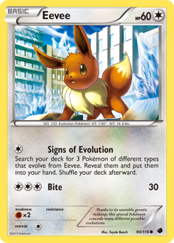 Eevee #90 Eevee - Plasma Freeze - #90 - Pokemon TCG card