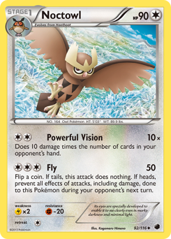 Noctowl #92 Noctowl - Plasma Freeze - #92 - Pokemon TCG card