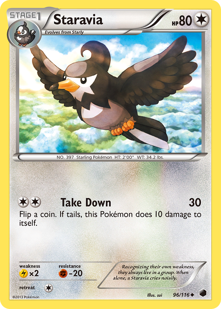 Staravia - Plasma Freeze - #96 - Pokemon TCG card