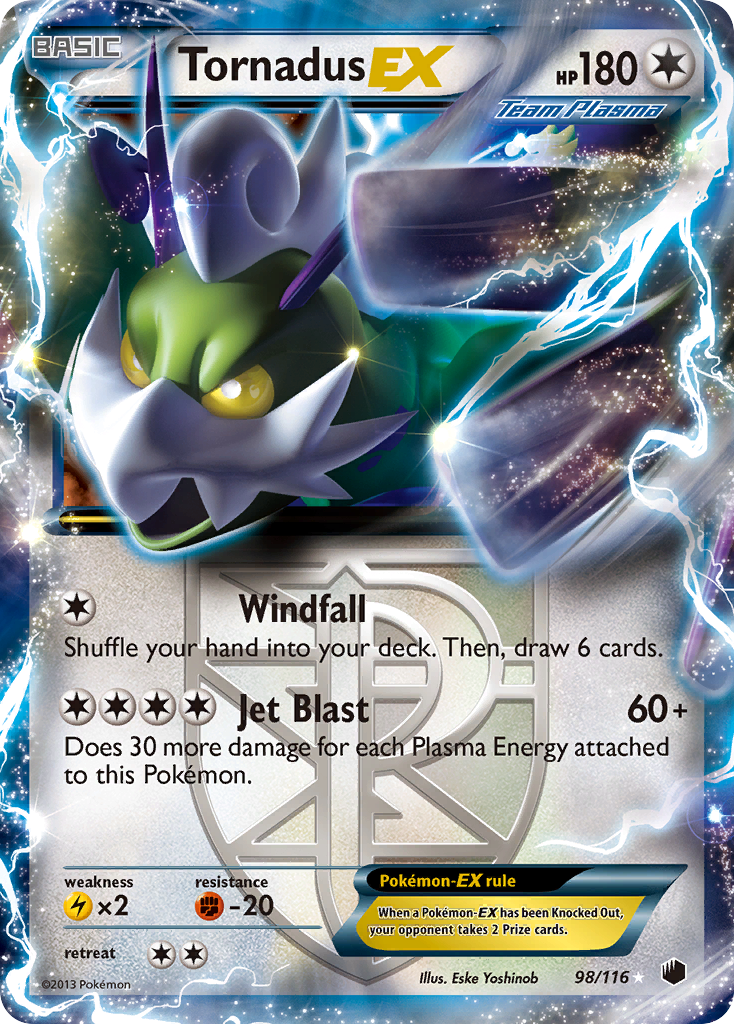 Tornadus-EX - Plasma Freeze - #98 - Pokemon TCG card