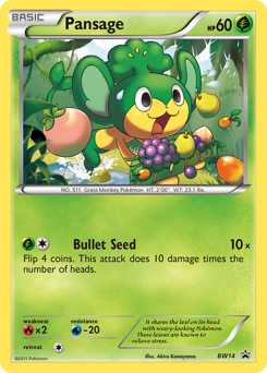 Pansage - BW Black Star Promos - #BW14 - Pokemon TCG card