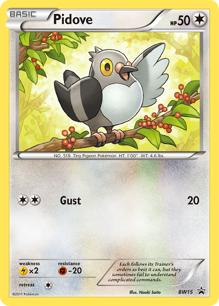 Pidove - BW Black Star Promos - #BW15 - Pokemon TCG card