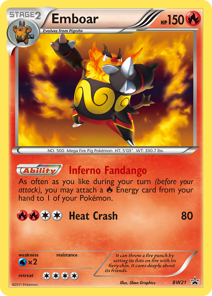 Emboar - BW Black Star Promos - #BW21 - Pokemon TCG card