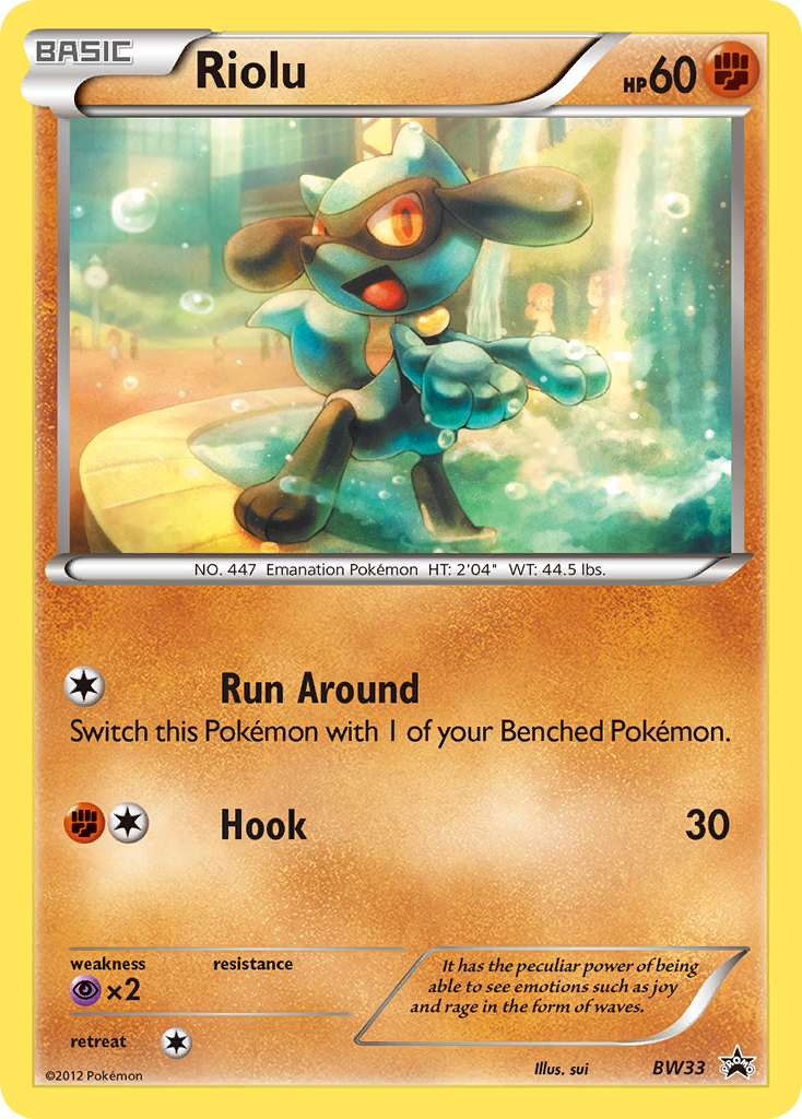 Riolu - BW Black Star Promos - #BW33 - Pokemon TCG card