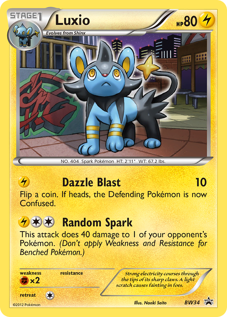 Luxio - BW Black Star Promos - #BW34 - Pokemon TCG card